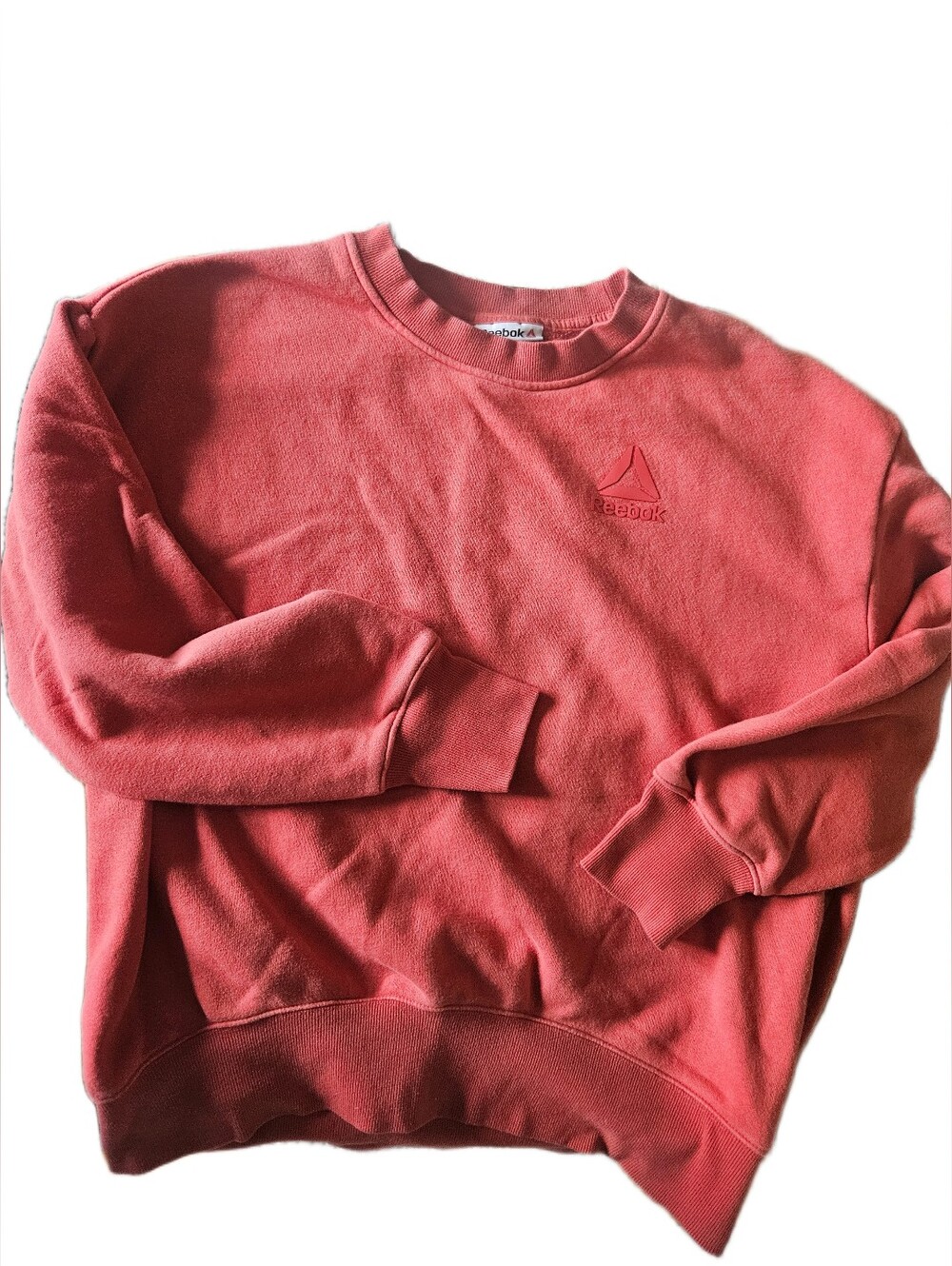 Reebok Men’s Coral-Pink Crewneck Sweatshirt
